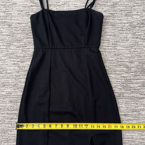NWT NBD Eileen Gown in Black Revolve Small LBD Slit Stretch - Picture 11 of 15